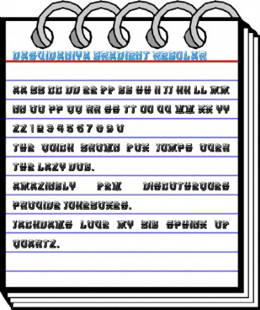 Dasvidaniya Gradient Regular Font