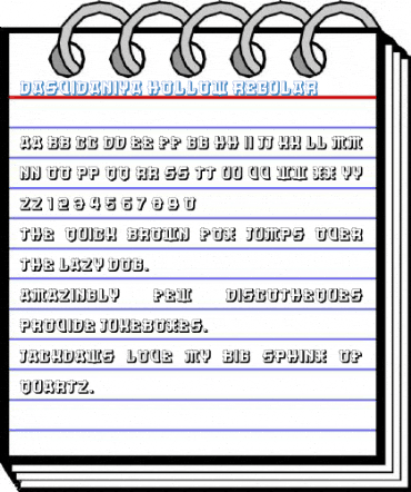 Dasvidaniya Hollow Regular Font