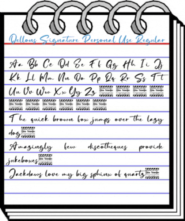 Dellons Signature Personal Use Regular Font