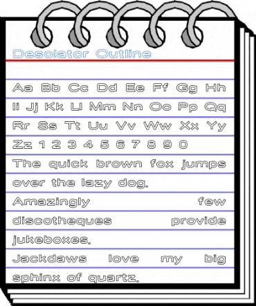 Desolator Outline Font