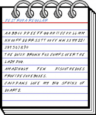 DESTROYA Regular Font