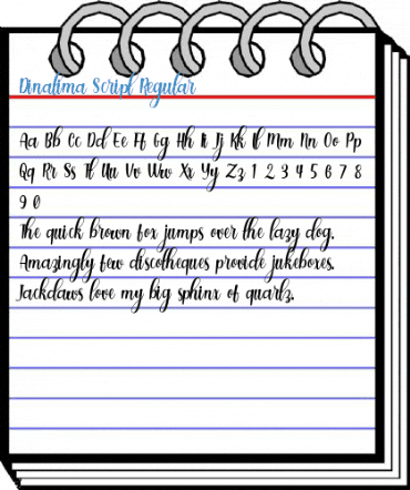 Dinalima Script Regular Font