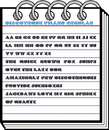 Discoteque Filled Regular Font