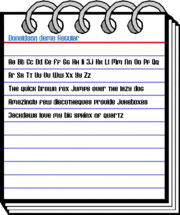 Donaldson demo Regular Font
