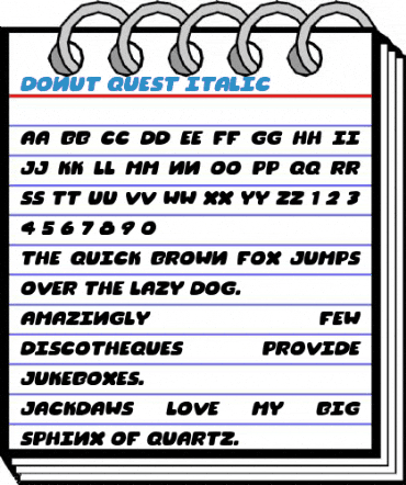 Donut Quest Italic Font