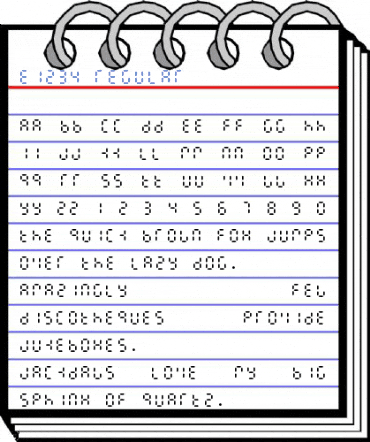 E1234 Regular Font