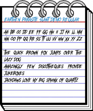 Earthen Parasite Slant DEMO Regular Font