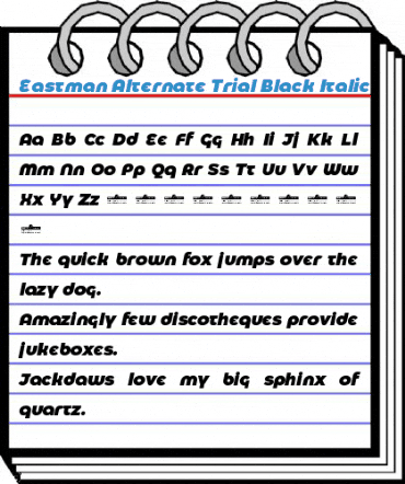 Eastman Alternate Trial Black Italic Font