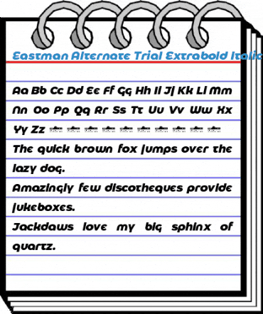 Eastman Alternate Trial Extrabold Italic Font