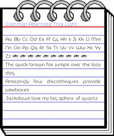 Eastman Alternate Trial Light Font