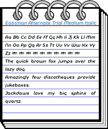 Eastman Alternate Trial Medium Italic Font