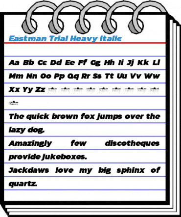 Eastman Trial Heavy Italic Font