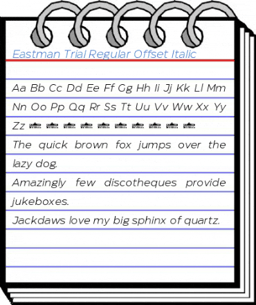 Eastman Trial Regular Offset Italic Font