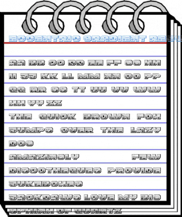 Eccentric Gradient Regular Font