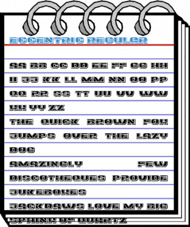 Eccentric Regular Font
