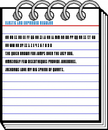 Elastic Lad Expanded Regular Font