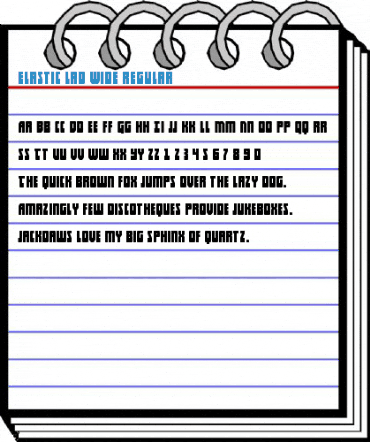 Elastic Lad Wide Regular Font