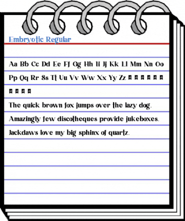 Embryotic Regular Font