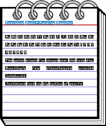 Everyone Heart-Inverse Regular Font