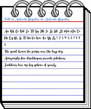 Fall in Autumn Regular in-Autumn-Regular Font