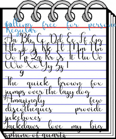 falling free for personal use Regular Font