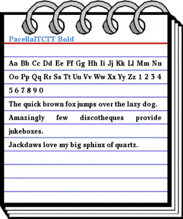 PacellaITCTT Bold Font