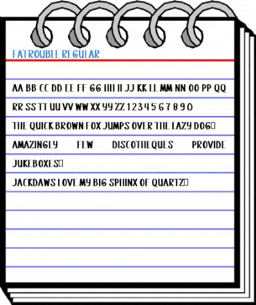 Fatrouble Regular Font