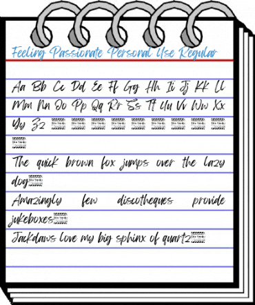 Feeling Passionate Personal Use Regular Font