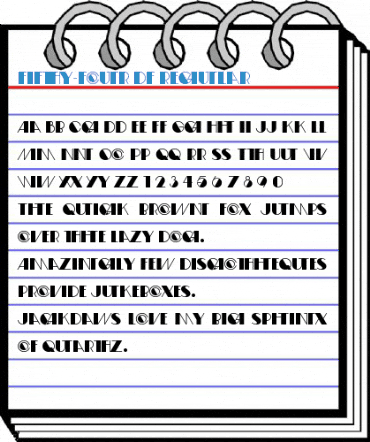 Fifty-Four DF Regular Font