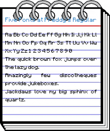 Five Fonts at Freddy's Regular Font