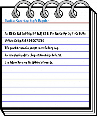 Flash on Saturday Night Regular Font