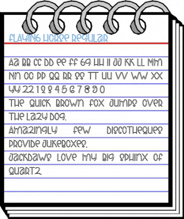FLAYING HORSE Regular Font