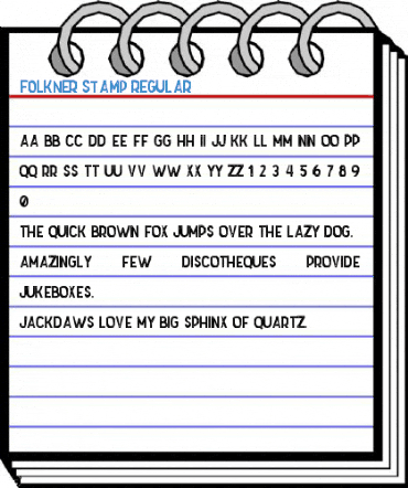 Folkner Stamp Regular Font