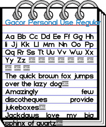 Gacor Personal Use Regular Font