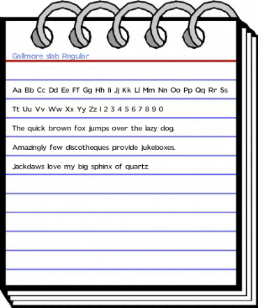 Gallmore slab Regular Font