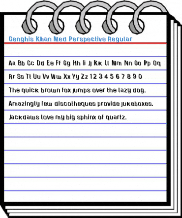 Genghis Khan Med Perspective Regular Font