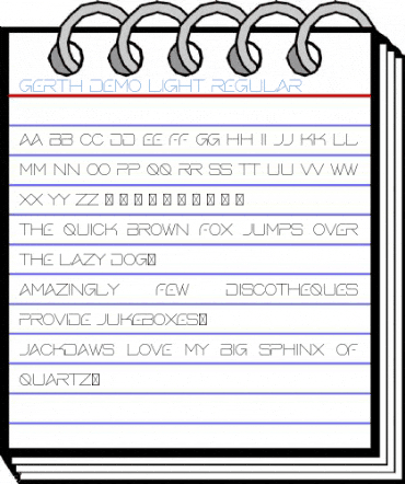 Gerth Demo Light Regular Font