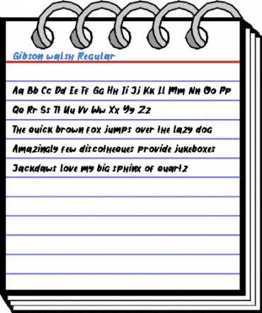 Gibson walsh Regular Font