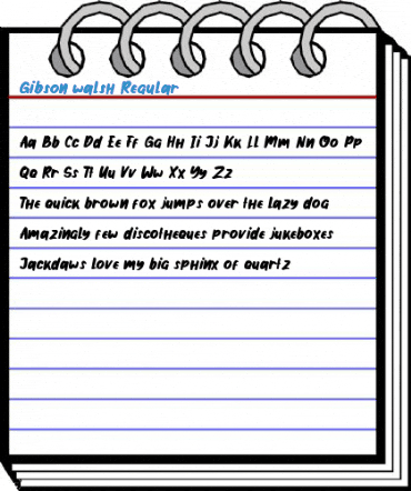 Gibson walsh Regular Font