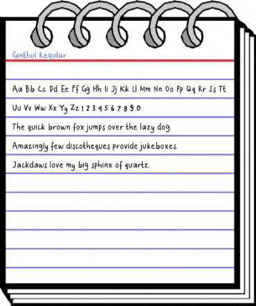 Ginthul Regular Font