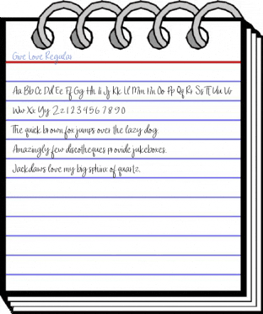Give Love Regular Font