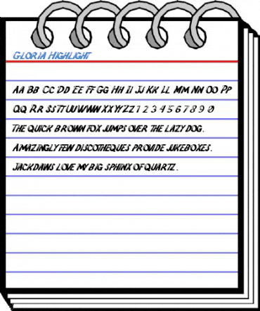Gloria Highlight Font