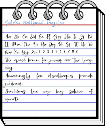 Golden Ballpoint Regular Font