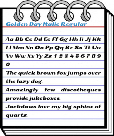 Golden Day Italic Regular Font