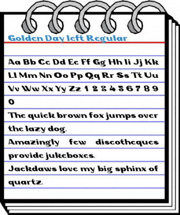 Golden Day left Regular Font