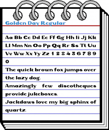 Golden Day Regular Font