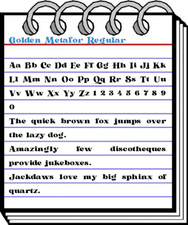 Golden Metafor Regular Font