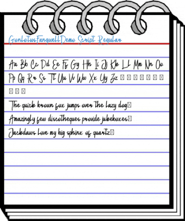 GonlotusFangwellDemo Script Regular Font