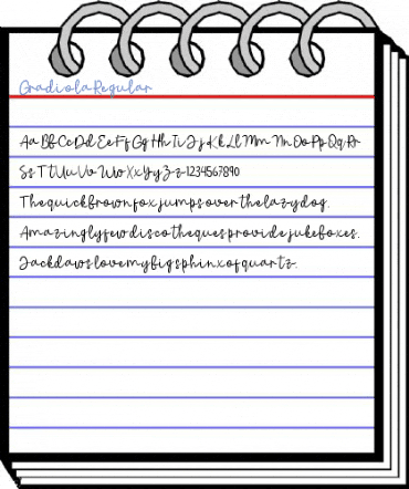 Gradiola Regular Font