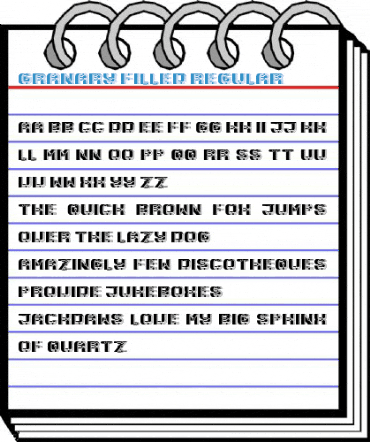 Granary Filled Regular Font